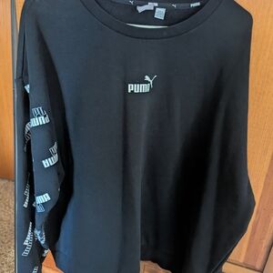 Puma Black Graphic Long Sleeve Top
